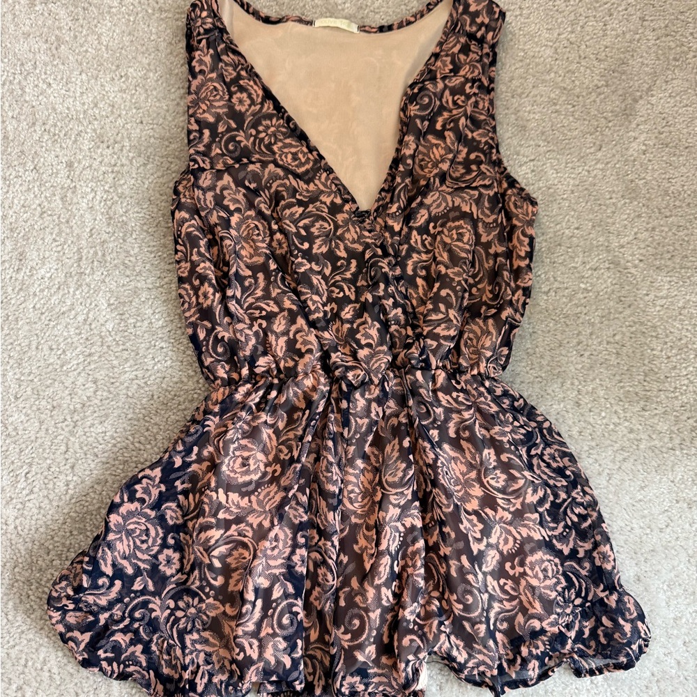 Floral Sleeveless Romper